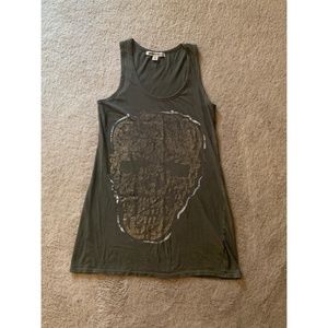 Andrew Charles Skull Tunic Tank Top